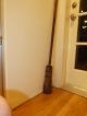 Antique Wooden Long Handled Broom Primitive Metal Band Primitives photo 7