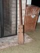 Antique Wooden Long Handled Broom Primitive Metal Band Primitives photo 8