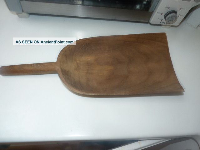 Antique Primitive Wooden Grain Shovel Handcarved Scoop Primitives photo