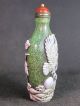 Fine Chinese Hawk Crane Carved Peking Overlay Glass Snuff Bottle Snuff Bottles photo 1