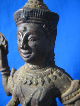 Early Bronze Gods Of Angkor Buddha Statue photo