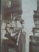 Vtg 1900 - 1910 Antique Cabinet Photo Inside General Store Flags Mail Ads Men Other photo 2