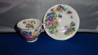 Queen Anne Fine Spring Melody Fine Bone China Made In England Cup & Saucer photo