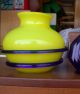 Maize And Blue Art Glass Vase - Bright Yellow And Cobalt - Mid-Century Modernism photo 3