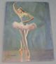 Fine Pair Of Bruno Beghe Ballerina Oil Paintings C.  1950s Italian Mid-Century Modernism photo 1