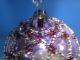 Vtg Purple/lavender Mercury Glass Ornament W/ Seed Bead Embellishment Garden photo 5
