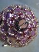 Vtg Purple/lavender Mercury Glass Ornament W/ Seed Bead Embellishment Garden photo 8
