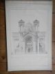 Antique French Architectural Engravings - 1884 - Folio W/46 Plates - 21 