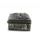 Antique Asian Chinese Dragon Silver Tone Metal & Wood Hinged Box Decoration Boxes photo 4