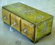 Horizontal Embossed 4 Drawers Wooden Painted Jewelry Cum Spice Box Wood Art India photo 1