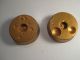 2 Antique Cast Iron One Pound Scale Weights Painted Gold Scales photo 10