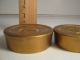 2 Antique Cast Iron One Pound Scale Weights Painted Gold Scales photo 6