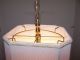 Vtg.  Crystal Retro Shaded Pendent Spelter Chandelier Swag Light Fixture Chandeliers, Fixtures, Sconces photo 2