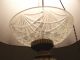 Vtg.  Crystal Retro Shaded Pendent Spelter Chandelier Swag Light Fixture Chandeliers, Fixtures, Sconces photo 4