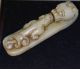100% Natural Nephrite Hetian Jade Carved Dragon Dad,  And Son Dragon Hook “苍龙教子” Other photo 5