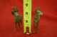 Rare Vienna Bronze Set Of Male & Female Deer Excellent Quality 1900s Metalware photo 9