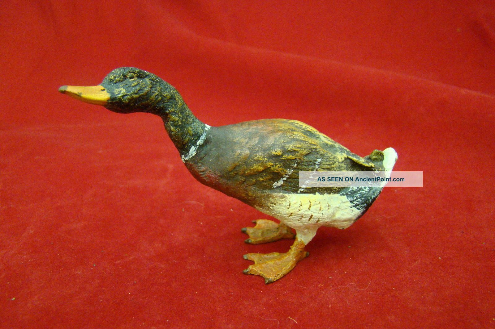 Fantastic Antique Austrian Vienna Mallard Duck Metalware photo