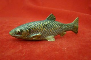 Awesome Antique Vienna/ Austrian Bronze Fish With Very Fine Details photo