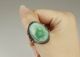 100% Good Chinese Old Tibet Silver Inlay Jade Flower Ring Other photo 4