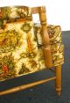 Vintage Early American Floral Print Wingback Yellow Accent Arm Chair Post-1950 photo 8