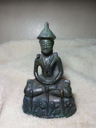Rare Thai Buddha Amulet Iron Monk Statue 7 photo