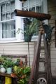 Primitive Antique Large Telescope On Tall Hand Carved Tripod Iron Holder Leather Primitives photo 4