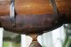 Primitive Antique Large Telescope On Tall Hand Carved Tripod Iron Holder Leather Primitives photo 8