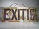 Aafa Art Deco Movie Theatre Stained Glass Exit Sign Vintage Nyc Trade Sign 1900-1940 photo 10