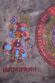 Mexican Aztec Calendar Amate Bark Painting Ethnic Art Craft Wall Hanging Decor Latin American photo 2