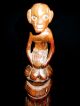 African Tribal Statue Sculpture Ethnographic Art Decor Carved W/monkey On Top Sculptures & Statues photo 9