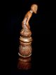 African Tribal Statue Sculpture Ethnographic Art Decor Carved W/monkey On Top Sculptures & Statues photo 1