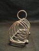 Unusual 19th C.  Silverplated 4 - Slice Toast Rack Hearts Other photo 2