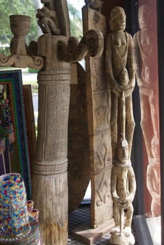 Asmat Old Handcarved Totem Pole Headhunting Ritual Oceanic Art Irian Jaya 101a1 photo