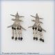 Old Tuareg African Silver Earrings Camel Saddle - Niger Jewelry photo 1