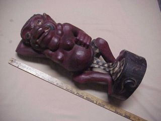 Fine Carved God C.  1900 Indonesian Malay Dutch S.  E Asia Keris Kriss Sword Stand photo