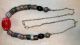 Antique Venetian Chevron Trade Beads Strand Necklace Jewelry photo 2