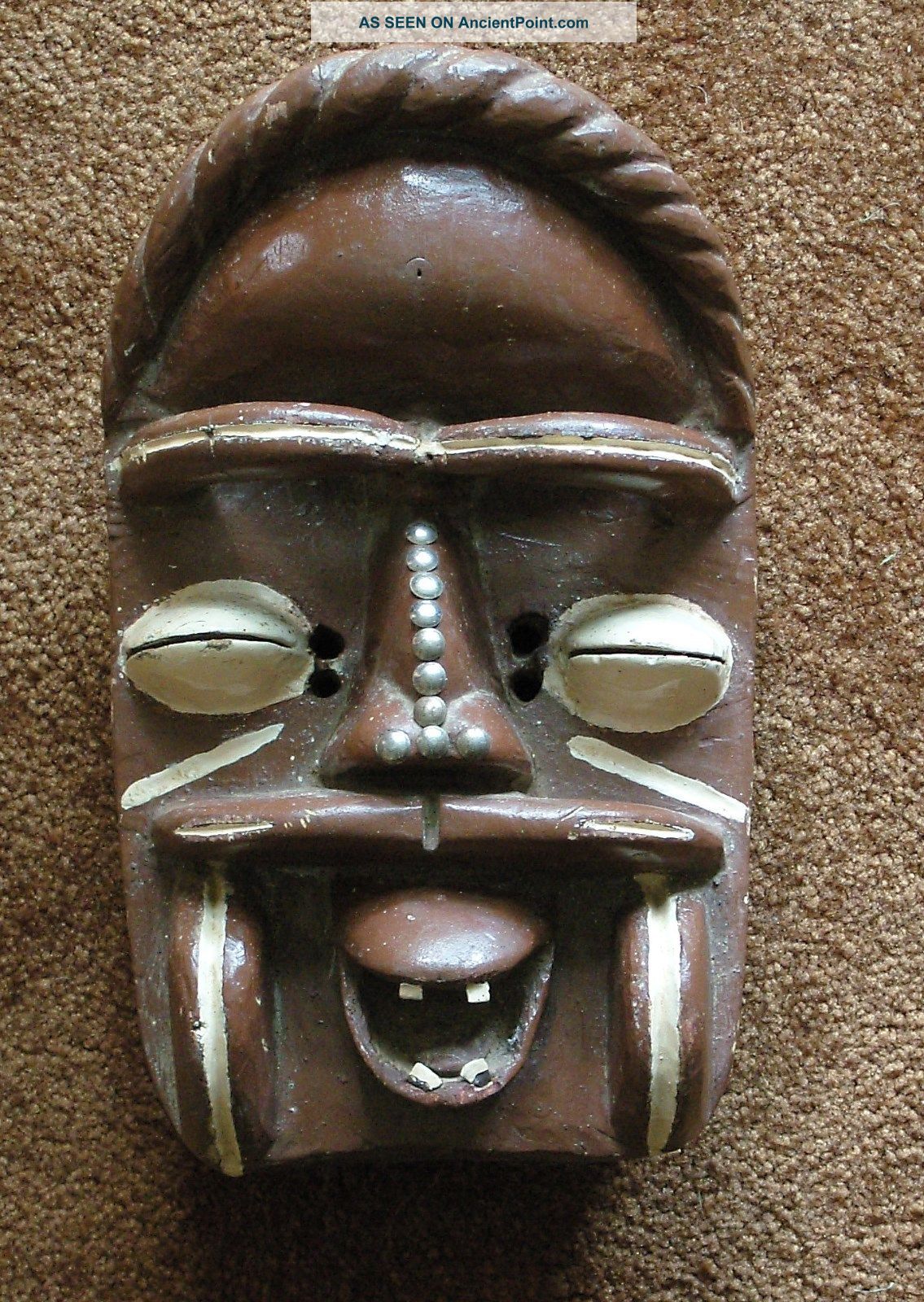 Older African Guere Wobe Mask With Metal Teeth Masks photo