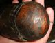 Antique 1700s Western Pennsylvania Powderhorn Burl Wood Plug Patina Primitives photo 9