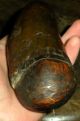 Antique 1700s Western Pennsylvania Powderhorn Burl Wood Plug Patina Primitives photo 3