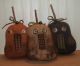 Primitive Grungy Folk Art Set Of 3 Halloween Pumpkin Dolls Primitives photo 1