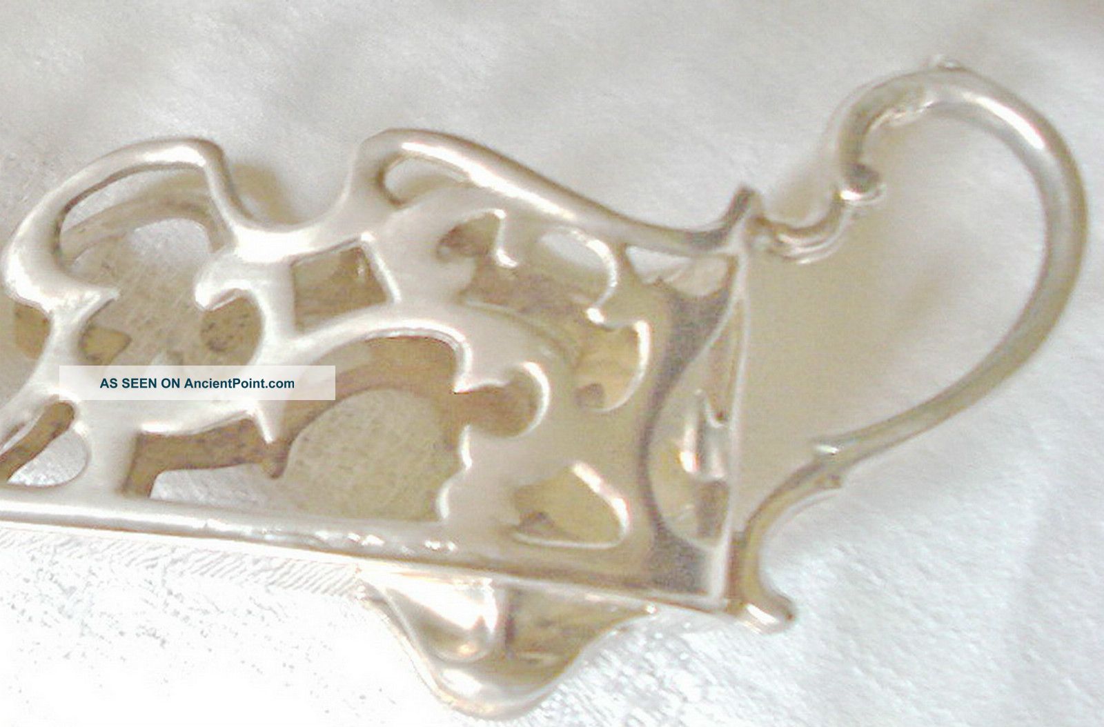 Wm A Rogers Silverplate Footed Basket Caddy Victorian Brass Mount Signed Platters & Trays photo