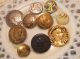 Vintage Rhinestone Buttons Metal Rhinestone Art Nouveau Deco Retro Antique Buttons photo 3