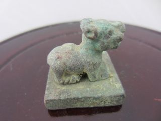 Chinese Bronze Sculpture Chinese Zodiac Stamp Lion Seal photo