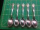 5 Raleigh Sterling Silver Demitasse Spoons By Alvin 4 - 1/4 Inch Spoon Alvin photo 2
