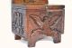 19th Century Antique Folk Art Carved Box American Eagles Folk Art photo 1