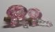 2 Gift Glass Swee Pink Cupid ' S Arrow Heart Perfume Oil Bottle Vial Crystal Beads Perfume Bottles photo 2