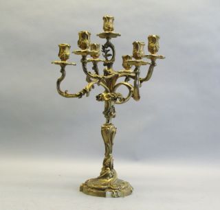 & Ornate Mid - 19th C.  French Bronze Candelabra C.  1870 Large 20.  5 
