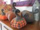 Primitive Fall Halloween Folk Art Grungy Curly Stem Pumpkins Gathering Primitives photo 2