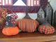 Primitive Fall Halloween Folk Art Grungy Curly Stem Pumpkins Gathering Primitives photo 4