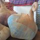 Primitive Fall Halloween Folk Art Grungy Painted Curly Stem Pumpkins Gathering Primitives photo 2
